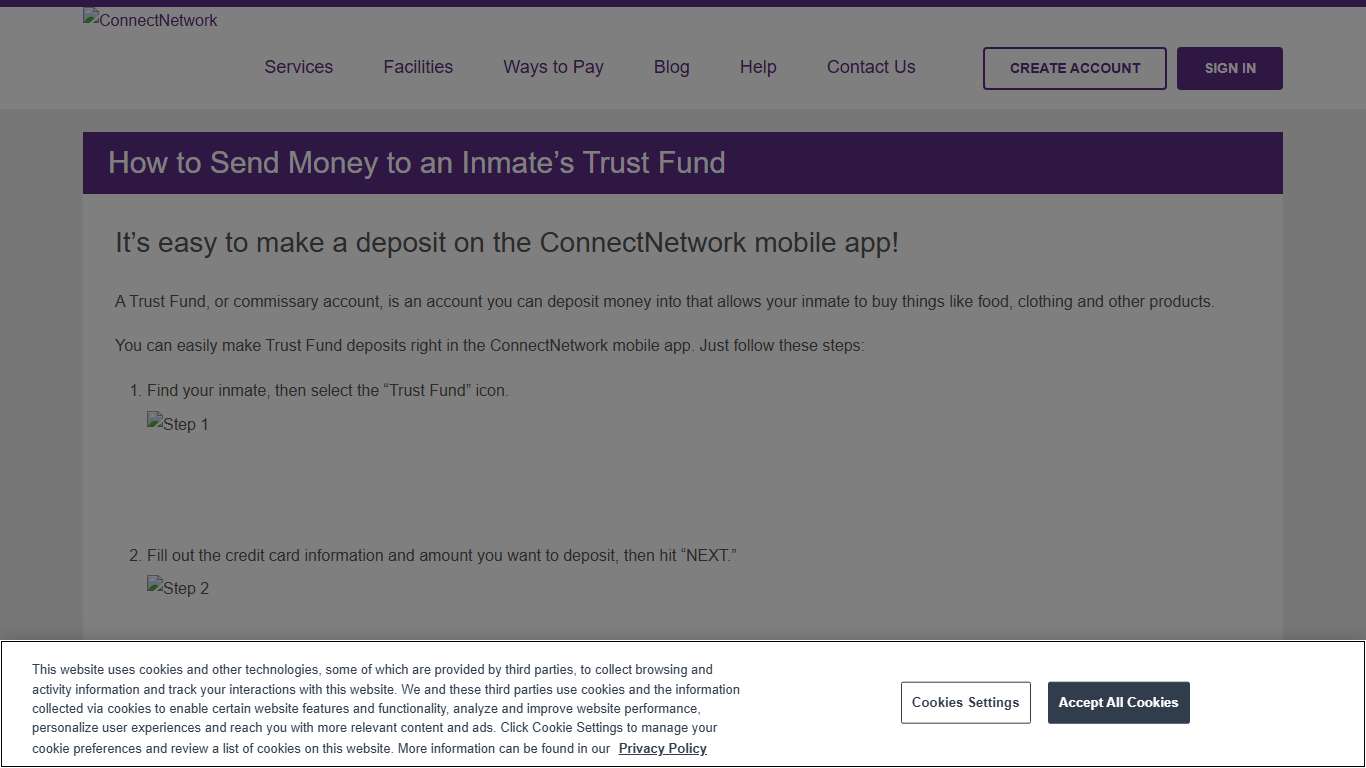 How to Send Money to an Inmate's Trust Fund | ConnectNetwork