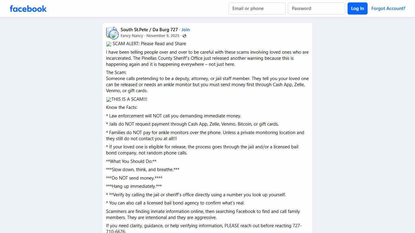 South St.Pete / Da Burg 727 | 🚨 SCAM ALERT: Please Read and Share | Facebook